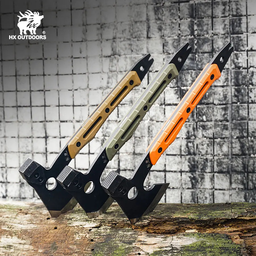 HX OUTDOORS Fire War Full Tang Camping Survival Touris Axe Hatchet Tactical  Multifunctional Hunting Tools Tomahawk Hammer