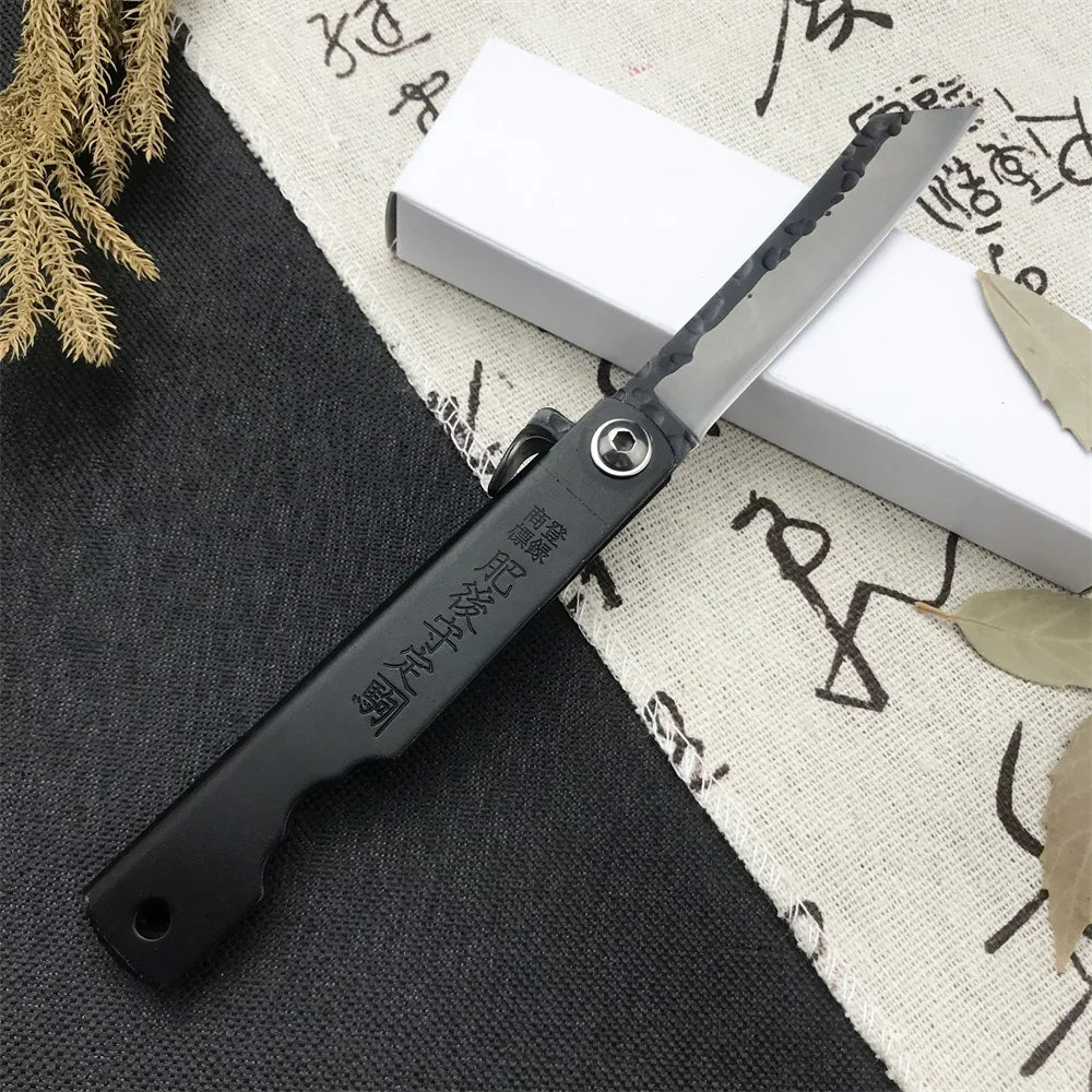 Handmade Forged Higonokami Folding Pocket Knife Portable EDC Tool Camping Pocket Knife Cutting Knife Kitchen Fruit Knife Gift