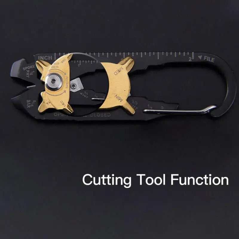 20 In 1 Pocket Multi Tool Gadget Outdoor Portable EDC Mini Utility Keychain Outdoor Camping Key Ring Emergency Survival Tools