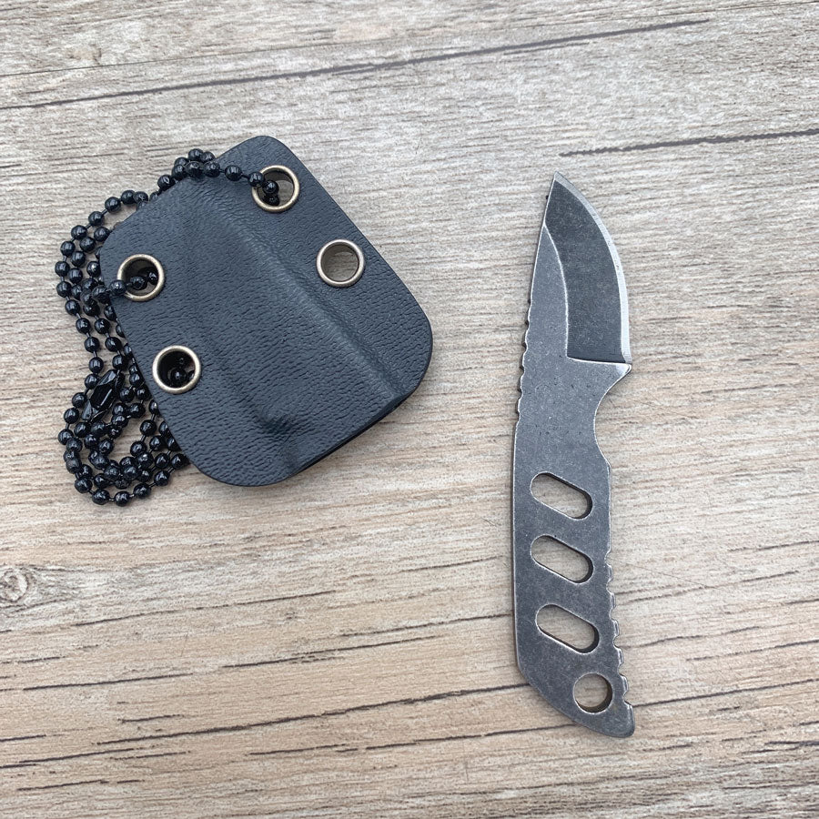 440 Stainless Steel Tactical Necklace Survival Knife Fixed Mini Pocket Knifes EDC Self-defense Tool Kydex Hand Tools