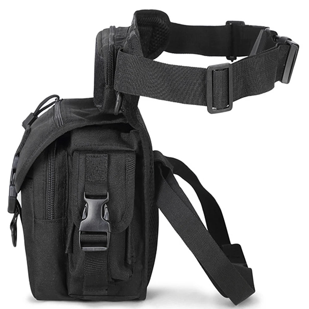 Men Waist Fanny Pack Leg Bag Military Tactical Motorcycle Rider Camera Sports Travel Nylon Male Bum Hip  Belt Thigh Fanny Bags