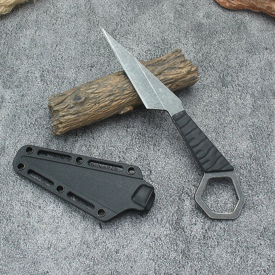 New EDC Pocket Knife Necklace Knife Multifunctional Tactical Knife K Sheath Portable Camping Mini Straight Outdoor