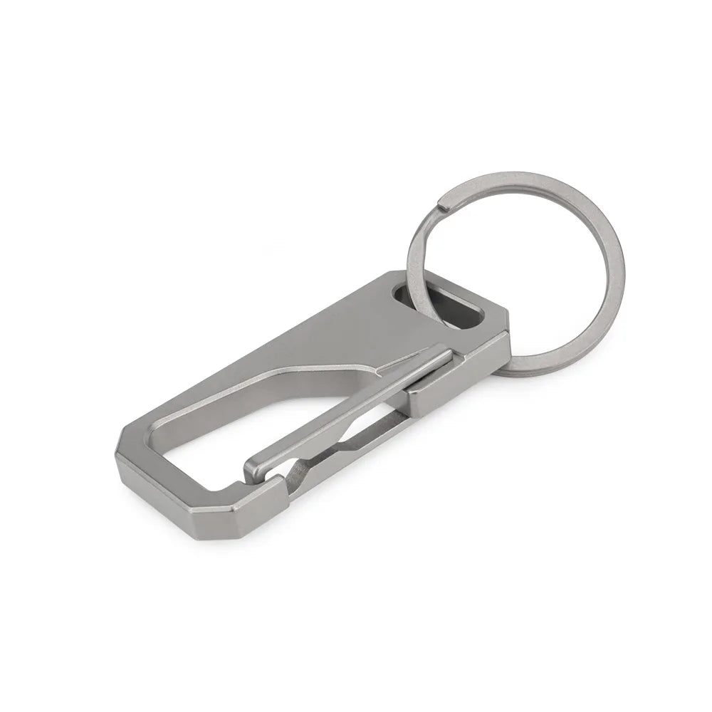 Lightweight Portable Titanium Alloy Buckle Hang Waist Key Chain Outdoor Tool EDC