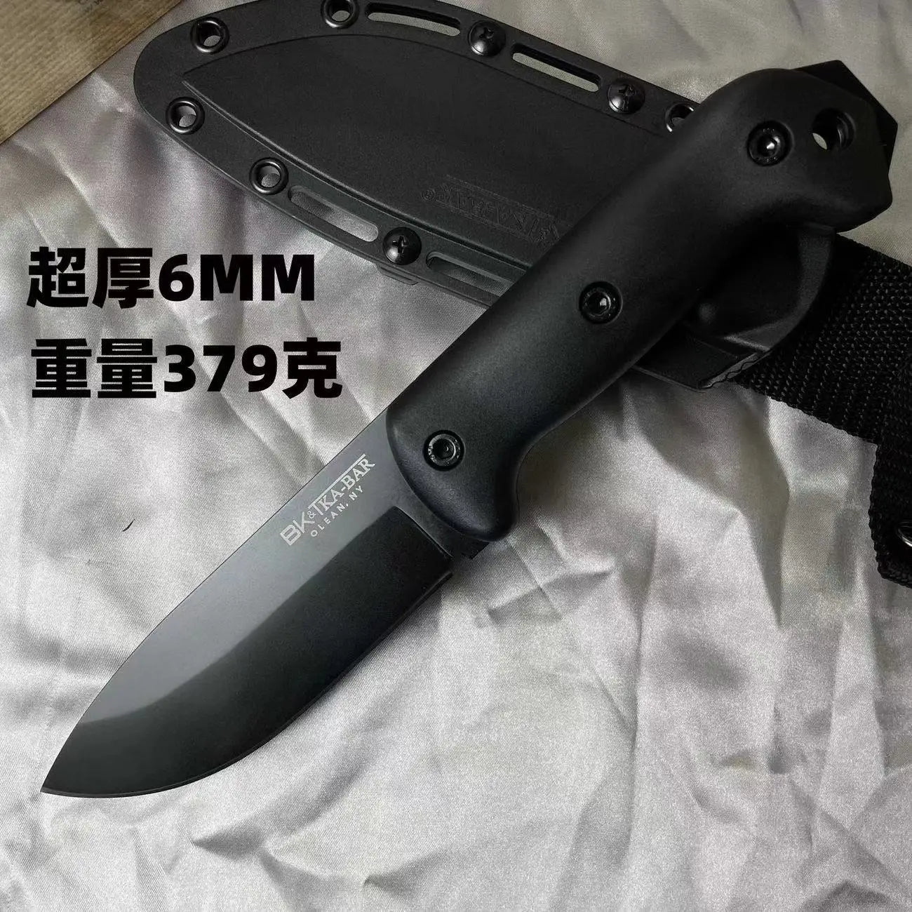 Us (BK-2) 1095 High carbon steel Tactical Knife +Kydex sheath, High hardness jungle hunting knife, North American survival knife