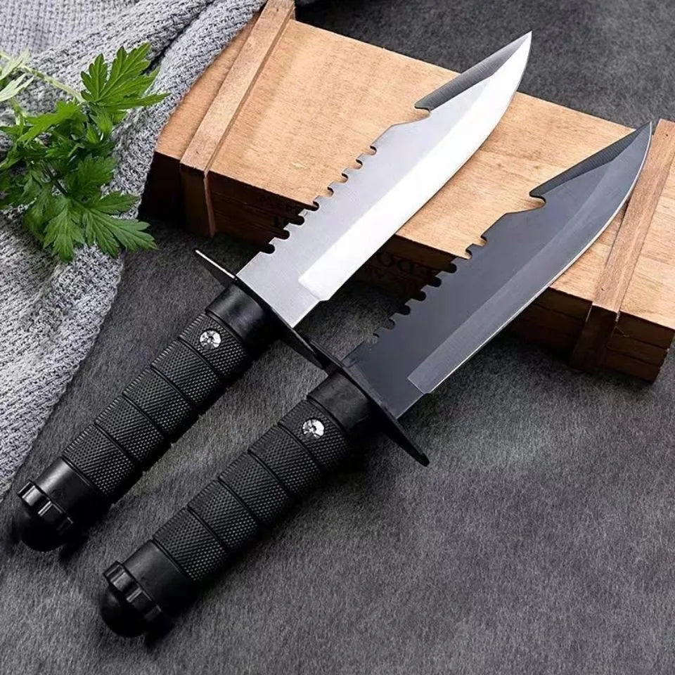 7CR17MOV Steel Sanding Light Tactical Straight Knife Jungle Camping Self-defense Straight Knife ABS Handle Hunting Knife