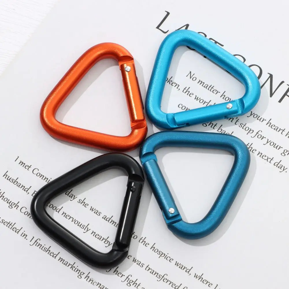 1pc Triangle/Square Carabiner Outdoor Camping Hiking Keychain Snap Clip Hook Kettle Buckle Carabiner Accessories Aluminium