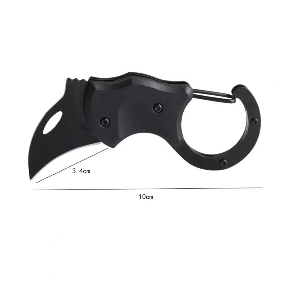 Mini Folding Claw Knife Multifunction Outdoor Survival Tool Portable Stainless Steel Knife Keychain Pocket Knife Keychain Ring