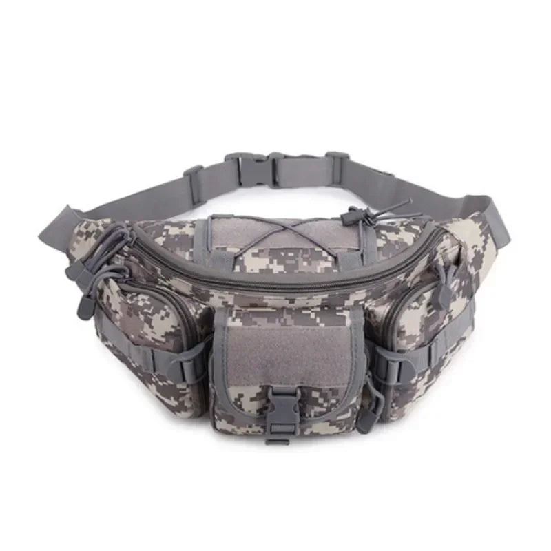 Men's Tactical Waist Pack Sports Waterproof Multifunctional Solid Camouflage Hunting Hiking Multi-Purpose Nylon Phone Handsome