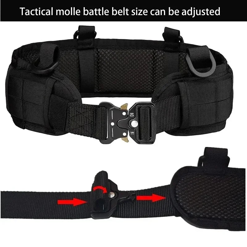 Men's Belt Outdoor Hunting Tactical Belt Multi-Function Buckle Nylon Belt High Quality Outdoors Sport Canvas Belt Neutral Girdle