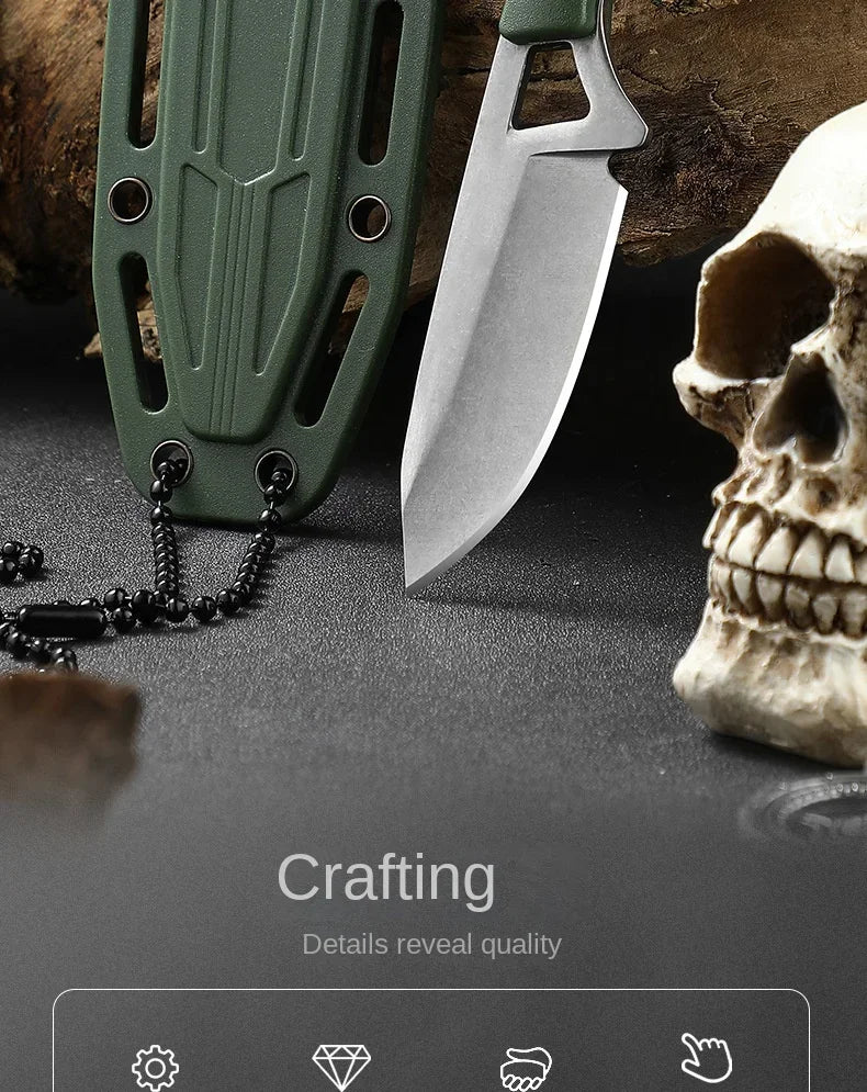 2024New mini knife EDC necklace knife outdoor multifunctional tactical neck knife portable camping