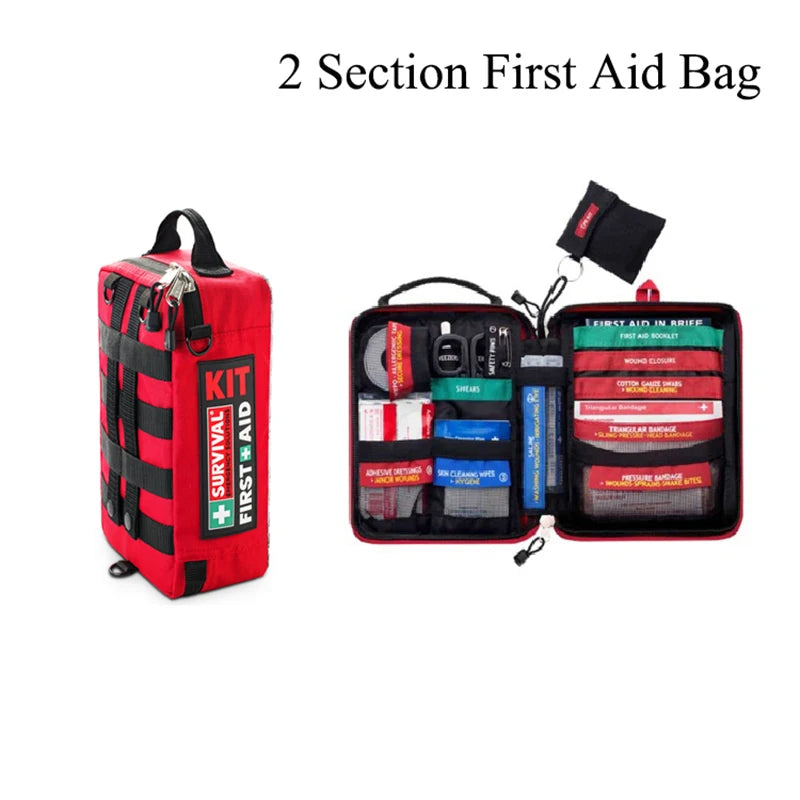 Survival Large Professional Molle First Aid Kit Rescue Medical Case for Sports Camping Travel Emergency Kit Wound Care Bag