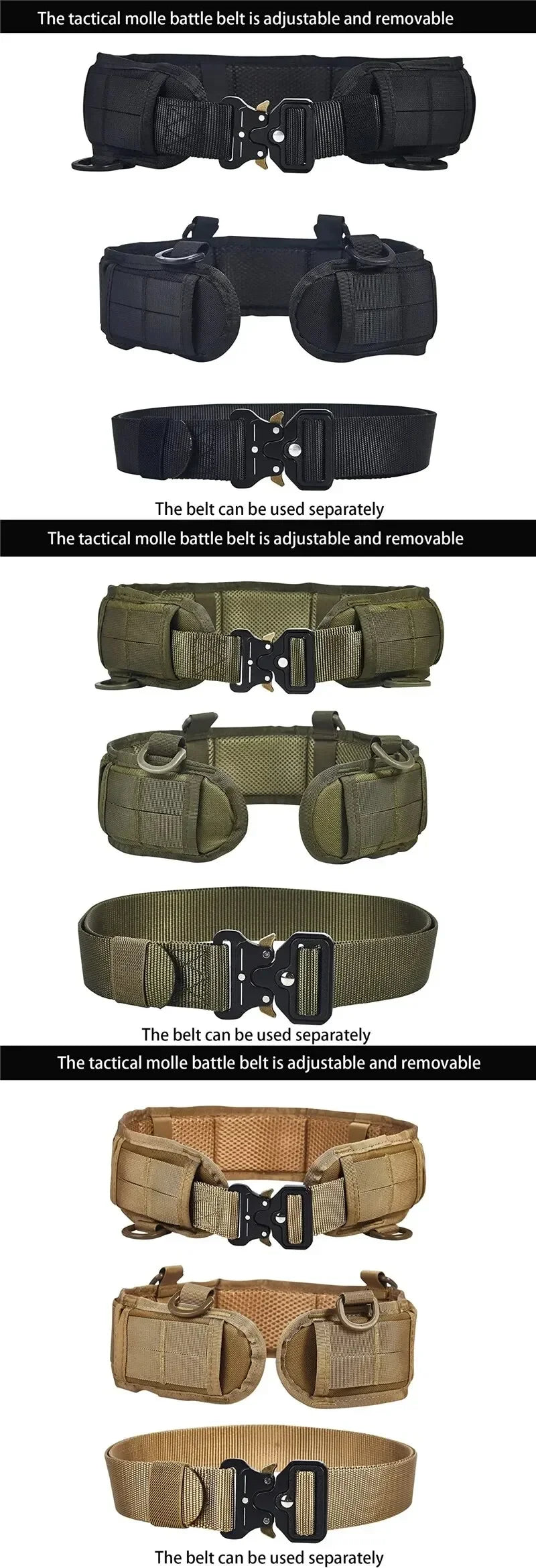 Men's Belt Outdoor Hunting Tactical Belt Multi-Function Buckle Nylon Belt High Quality Outdoors Sport Canvas Belt Neutral Girdle