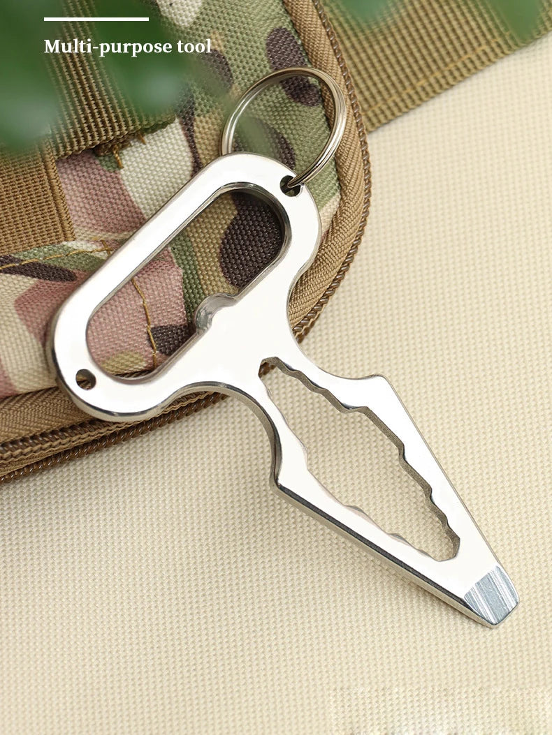 Outdoor camping supplies EDC stainless steel self-defense spikes multi-function tool wrench