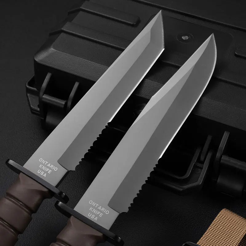 1pc，Outdoor camping knife, high-hardness mountaineering knife, jungle exploration knife, survival knife, hunting knife