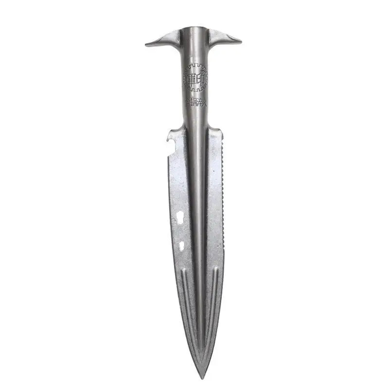 Spearhead manganese steel Zulu spear red cherry gun overlord gun outdoor multi-function tool mountain artifact open spear shovel