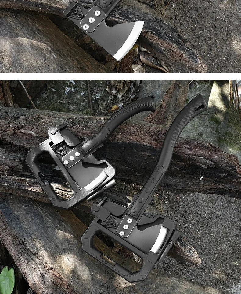 Multi Functional Tactical Axe Outdoor Cutting Axes Self-defense Survival Weapon Field Chopping Tree Chopping Wood Engineer Axe