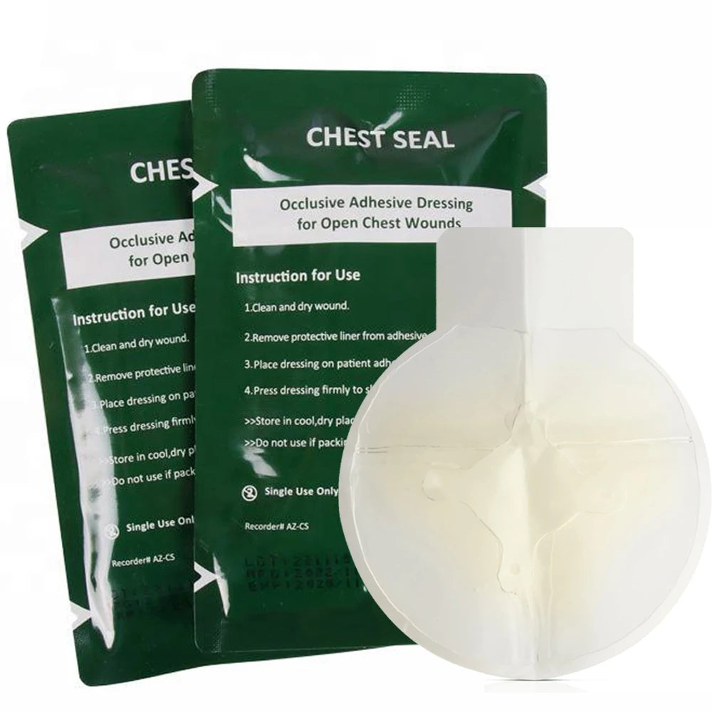 Vent Chest Seal Life-Saving Wound Care for Emergency or Tactical Situations Advanced Adhesive Sterile Transparent Lightweight