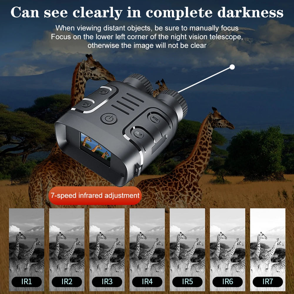 Day Night Use Photo Video Taking Digital Zoom 10X 1080P for Hunting Boating Binocular Infrared Night-Visions Device Binocular