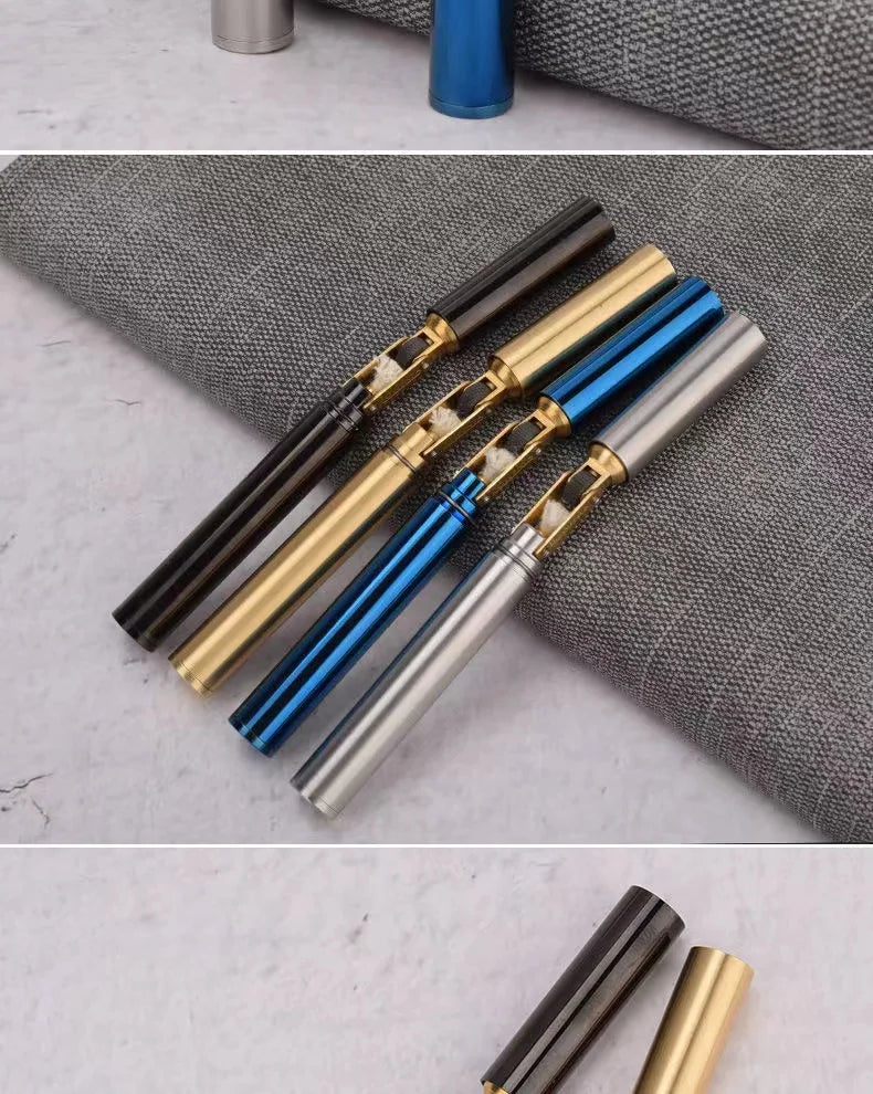 2024 New Brass Kerosene Nunchakus Lighters Windproof Mini Retro Grinding Wheel Ignition Flint Free Fire Men Smoking Toy Gift