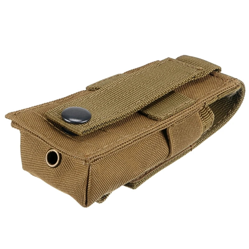 Tactically Flashlight Single Magazine Holsters Torch Holder Portable Multiuse Tool for Belt Vest Backpack D5QD