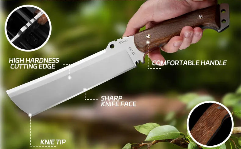 High Hardness Outdoor Cutting Knife, Military Tactical Knife, Self-Defense, Applicable to Survival Knives, Machetes