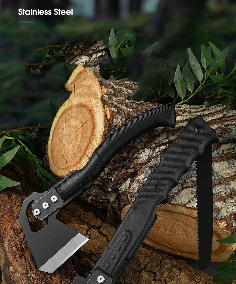 Multifunctional Axe Outdoor Camping Tactical Axe Survival Vehicle Tool Fire Axe with Saw Camping Hand Axe