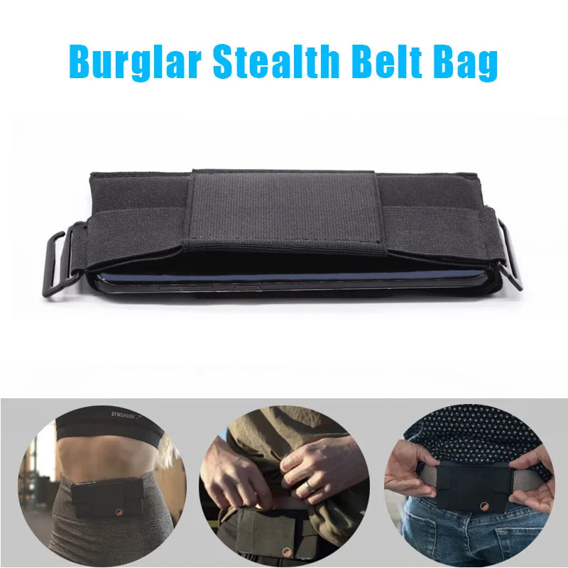 Invisible Wallet Waist Bag Belt Pouch Portable Pouch Card Storage Bag for Men Women Passport Holder Organizers Hunting Outdoor