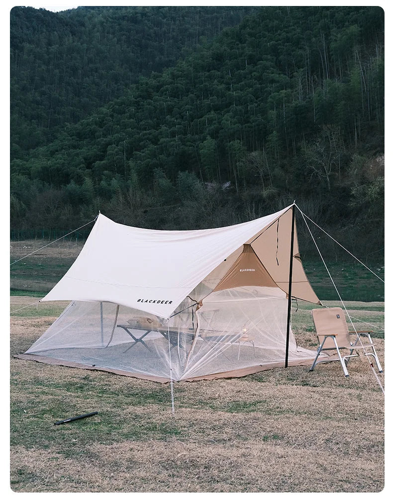 BLACKDEER Summer Canopy Anti-mosquito Mesh Tent 5-8 People Field Camping Picnic Ventilation Tent