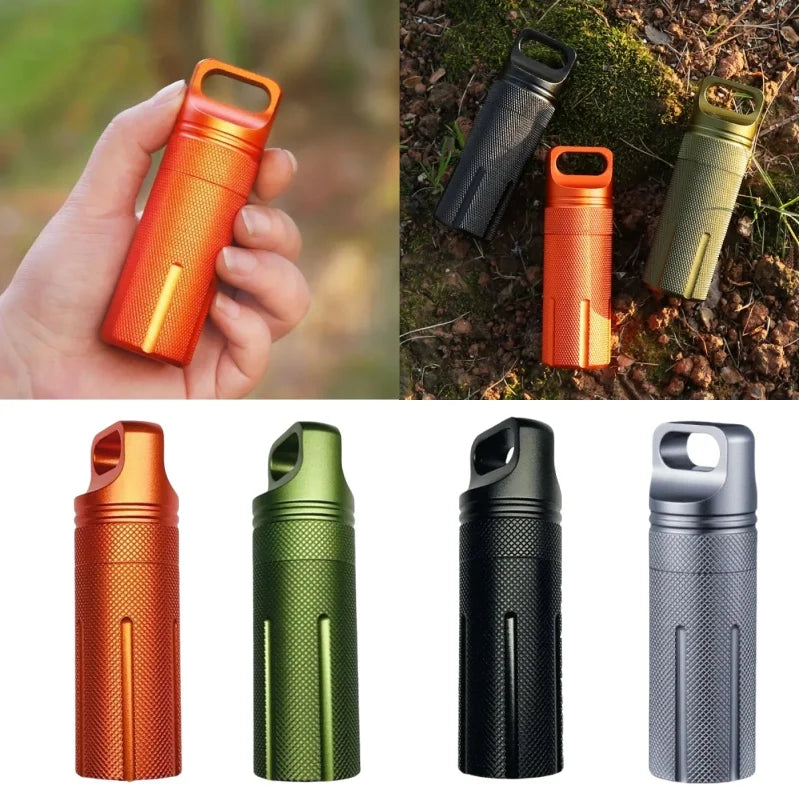 EDC Waterproof Survive Seal Box Container Capsule Dry Bottle Case Otdoor Hike Camp Medicine Match Pill Holder Storage Trunk