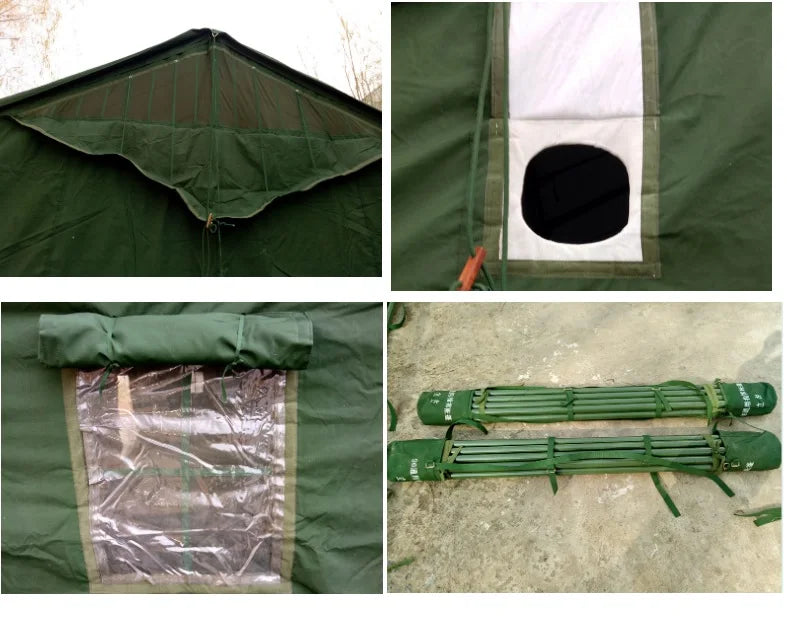 40 persons Army Green Waterproof Winter Polyester Canvas field Tent