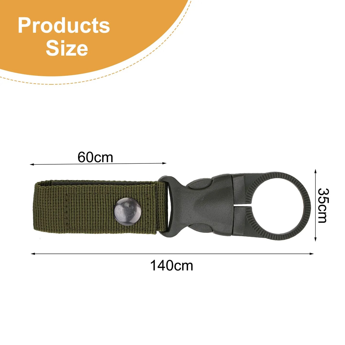 Versatile Nylon Webbing Water Bottle Holder Camping Gear For Backpacks Bikes Belts 14x2.5cm Outdoor Adventure Accessory