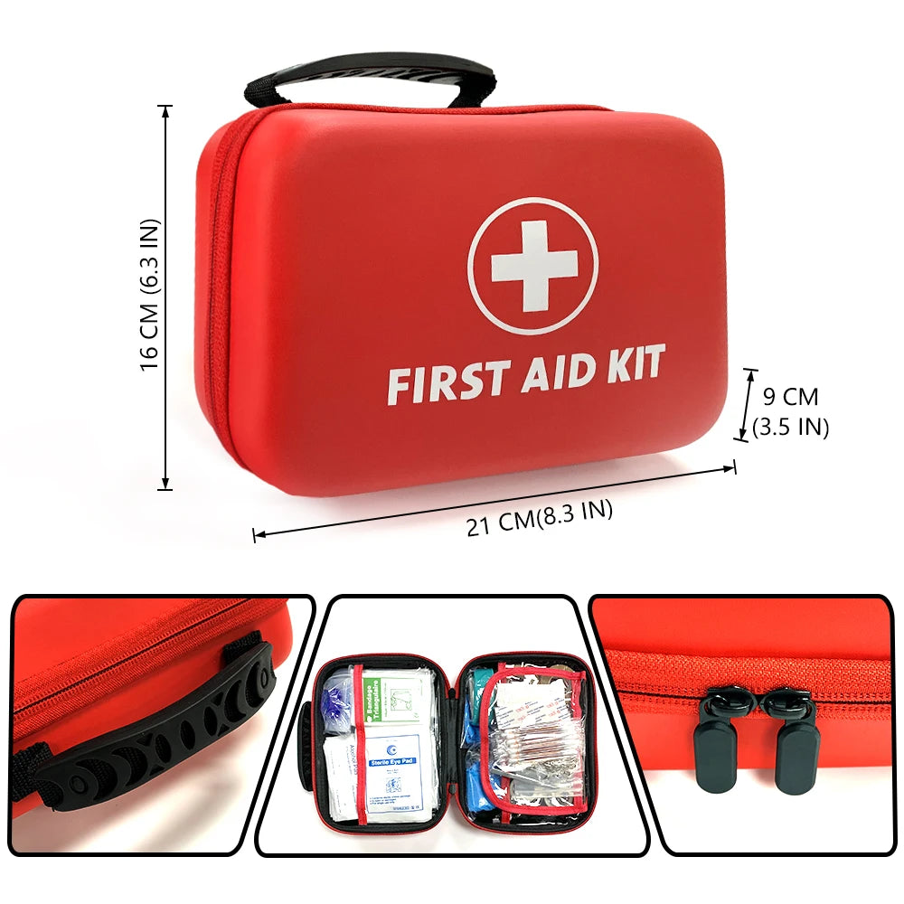 All Purpose First Aid Kit Emergency Medical Portable Bag for Outdoor Camping Hiking Home Emergency Rescue Equipment Supplies