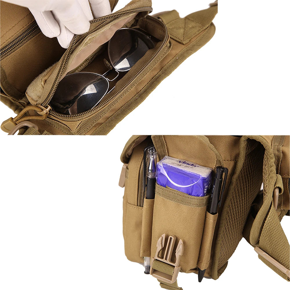 Men Waist Fanny Pack Leg Bag Military Tactical Motorcycle Rider Camera Sports Travel Nylon Male Bum Hip  Belt Thigh Fanny Bags