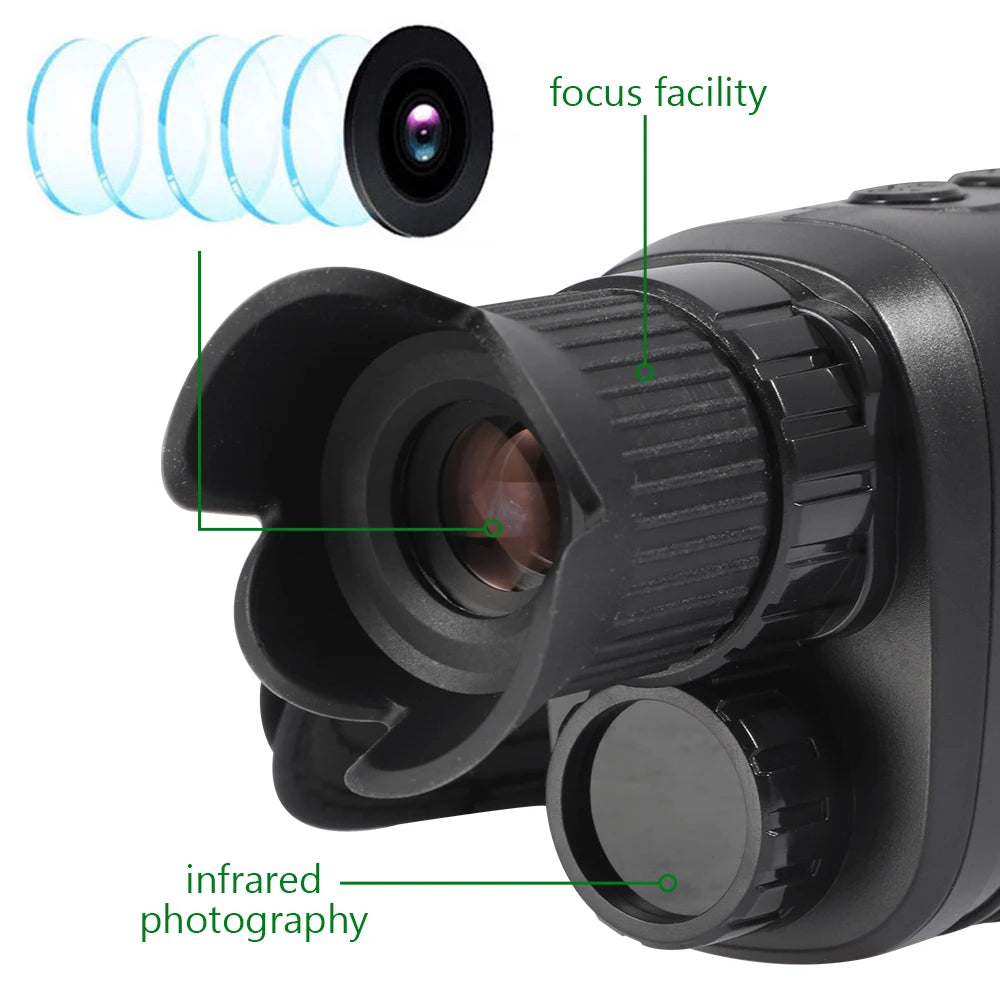 Night Vision Monocle Infrared Optical Monocular 5X Digital Zoom Photo 300M Long Range Telescope Night Vision For Hunting