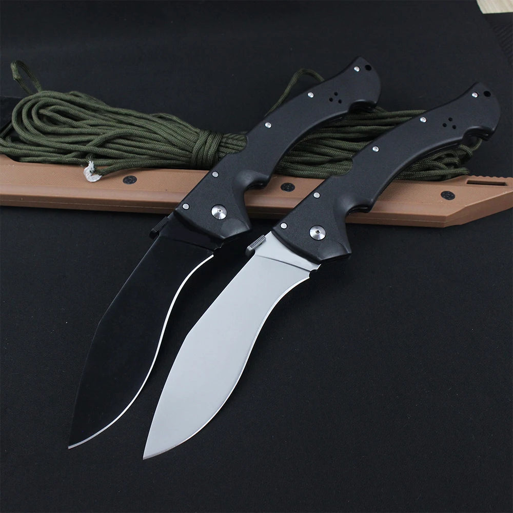 Large Rajah Cold Military Hunting Folding Knives AUS-10A Steel Blade Outdoor Survival Combat Self-defense Multipurpose Knife EDC