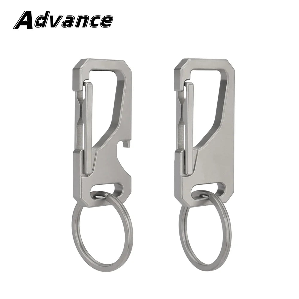 Lightweight Portable Titanium Alloy Buckle Hang Waist Key Chain Outdoor Tool EDC