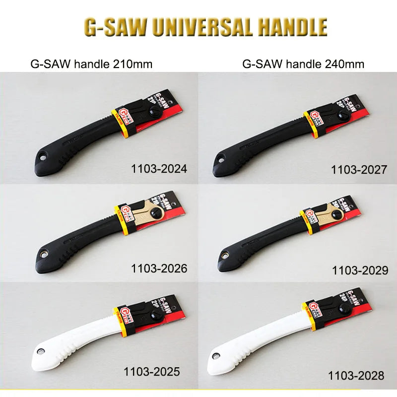 Tajima G-SAW Folding Handle for Saw Blade Portable Survival Garden Japanese Hand Saw Handle Wood Tree Pruner Camping Tools