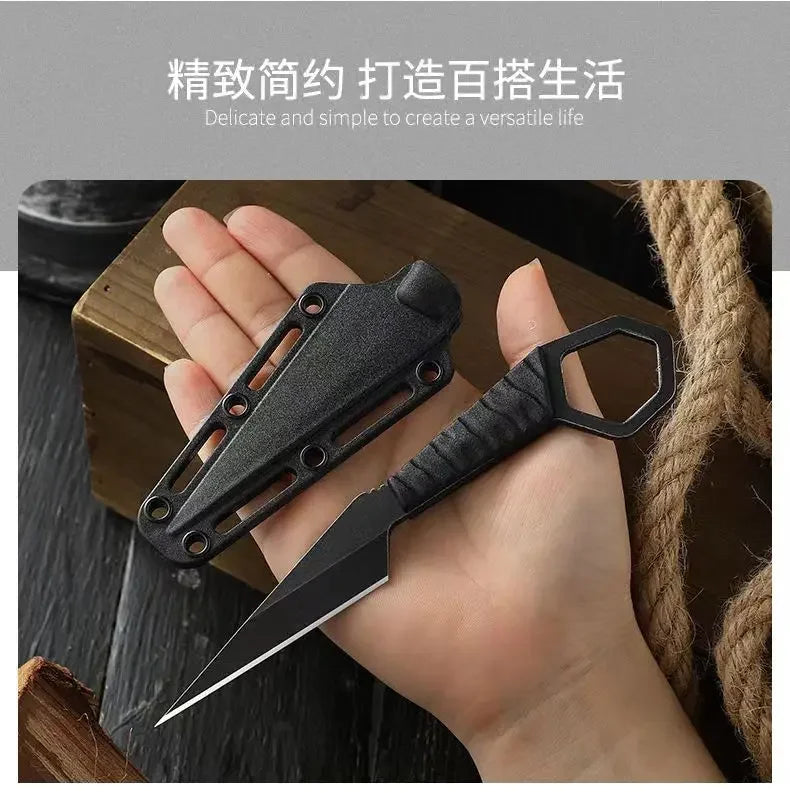 2024 new outdoor mini necklace knife, portable edc camping survival knife, high hardness and durable multi-functional knife