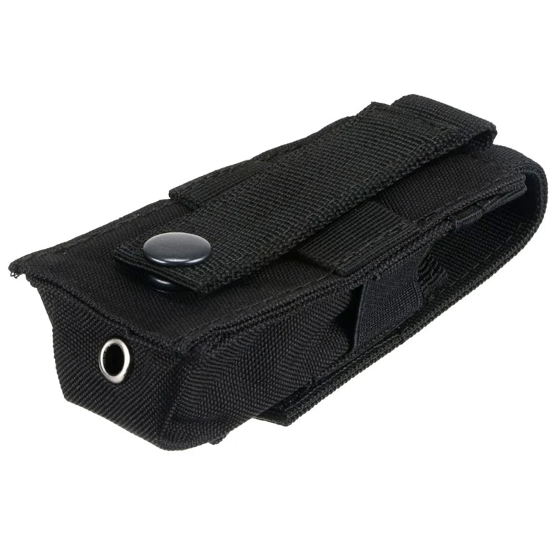 Tactically Flashlight Single Magazine Holsters Torch Holder Portable Multiuse Tool for Belt Vest Backpack D5QD