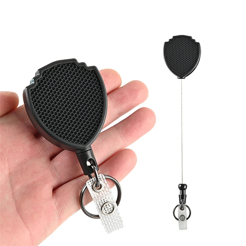 Heavy Duty Retractable Key Chains Pull Reel Carabiner Strong Steel Wire Rope Buckle Spring Key Ring Outdoor Sporty Keychain Tool