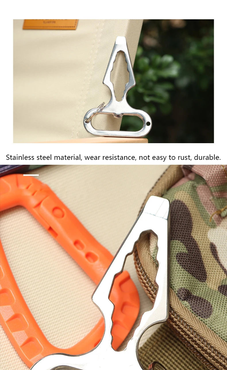 Outdoor camping supplies EDC stainless steel self-defense spikes multi-function tool wrench