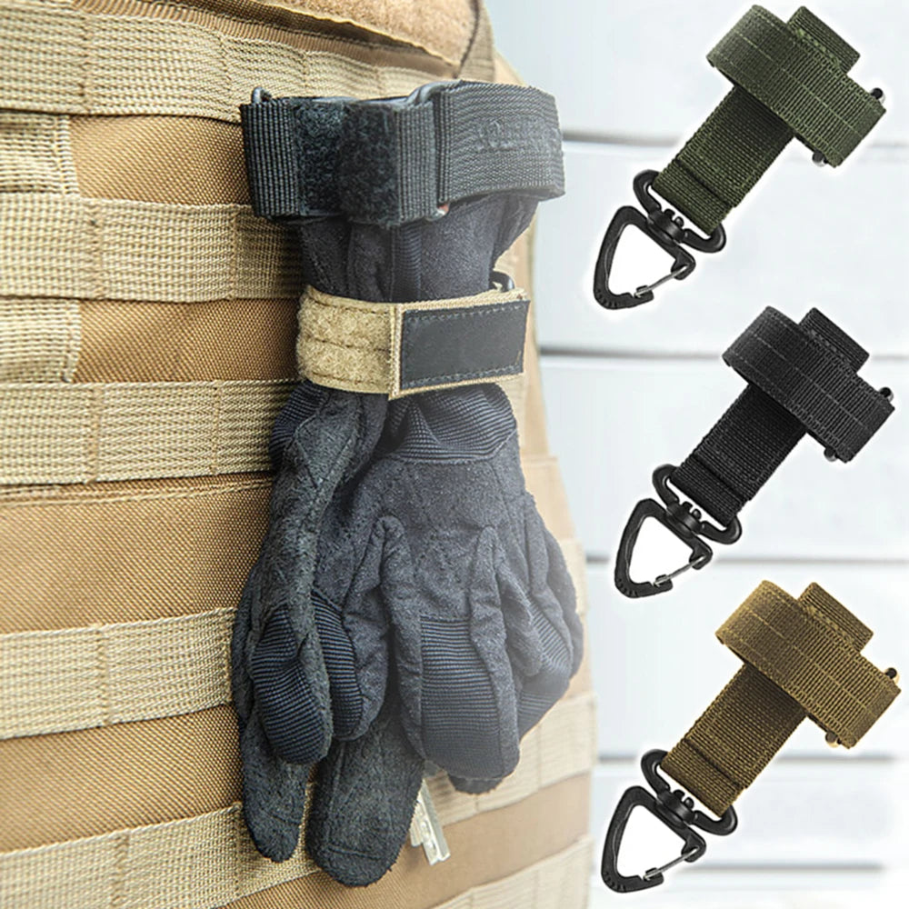 Mountaineering Buckle Outdoor Keychain Tactical Gear Clip Keeper Pouch Belt Keychain EDC Gloves Rope Holder  Molle Hook