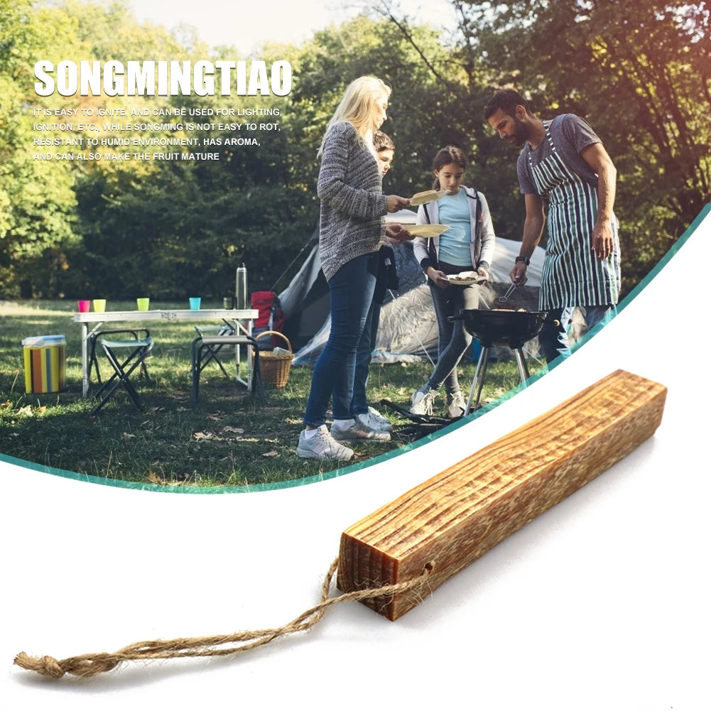 BBQ Bonfire Pinewood Natural Fire Charcoal Starter Camp Pinewood Bonfire Tool Outdoor Camping Hiking Traveling Survival Tools