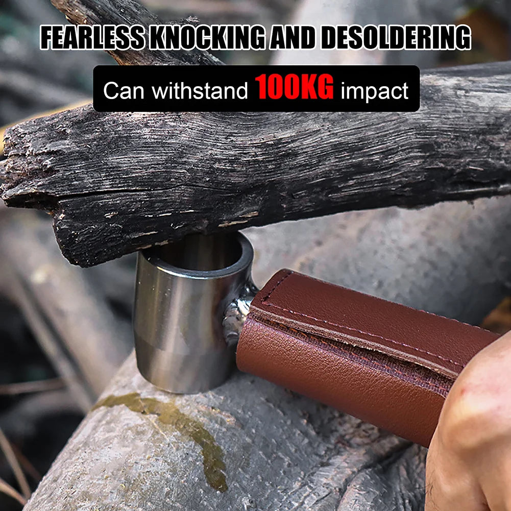 Hand Auger Wrench Survival Settlers Emergency Tool Jungle Crafts Camping Bushcrafting Wood Drill Bit Peg Hole Maker Leather Case