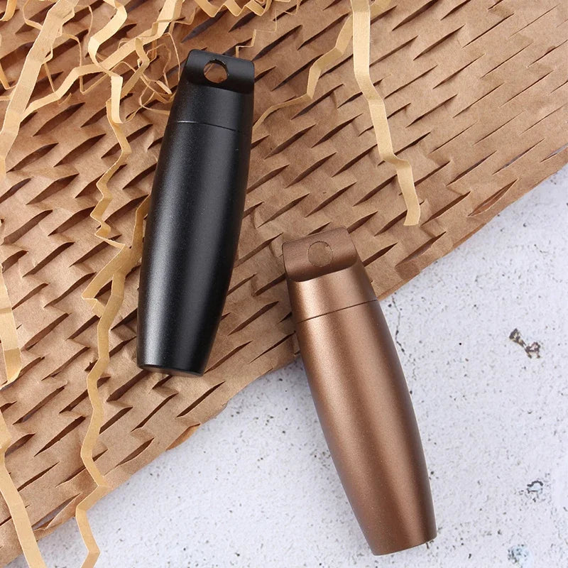 Aluminum Alloy Airtight Pill Container Bottle Portable Outdoor Keychain Single Chamber Capsule Holder Waterproof Medicine Case