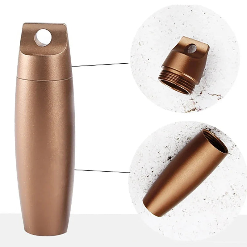 Aluminum Alloy Airtight Pill Container Bottle Portable Outdoor Keychain Single Chamber Capsule Holder Waterproof Medicine Case