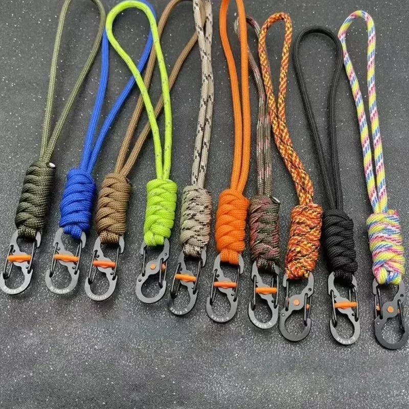 1PC Anti-Theft 8-Figure Umbrella Rope Hand-Woven Keychain Outdoor Wrist Camera Lanyard Anti-Loss Key Rope ID Belt