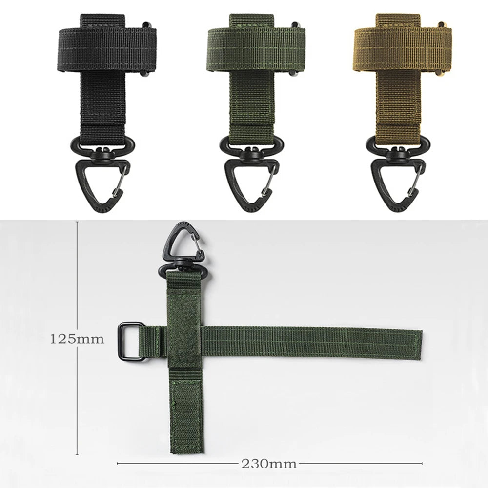 Mountaineering Buckle Outdoor Keychain Tactical Gear Clip Keeper Pouch Belt Keychain EDC Gloves Rope Holder  Molle Hook