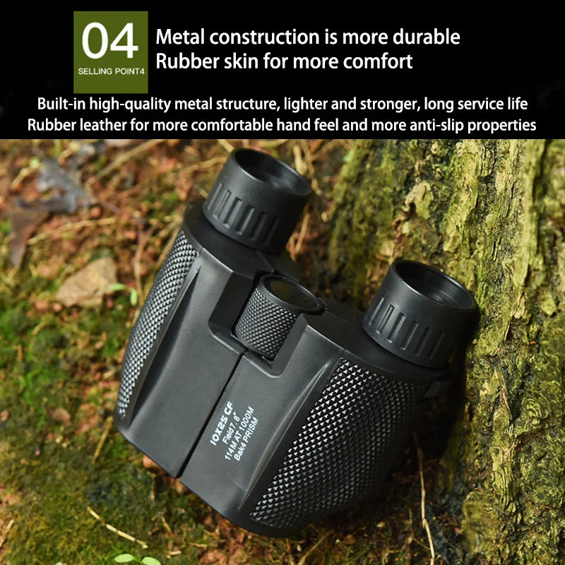 10X25 HD Binoculars Mini Portable Telescope BAK4/FMC Coated Binoculars Outdoor Bird Watching Hunting Travel Camping Ball Game