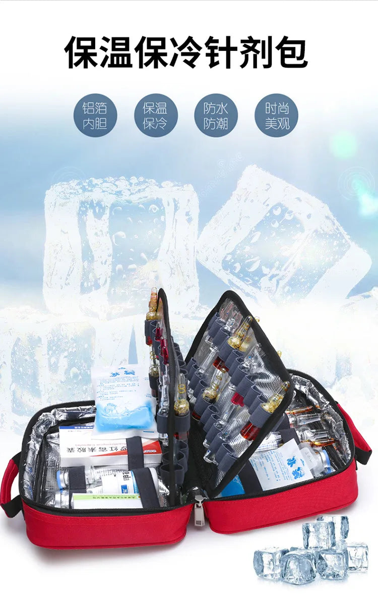 Family Outdoor Medical First Aid Bag Portable Small-scale Refrigerated Emergency Kit Waterproof Wear-resistant Sport Travel Bag